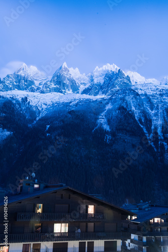 night scene of mountain landscape