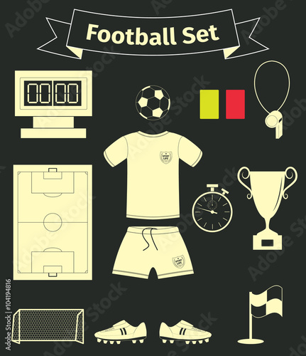 Football icons set