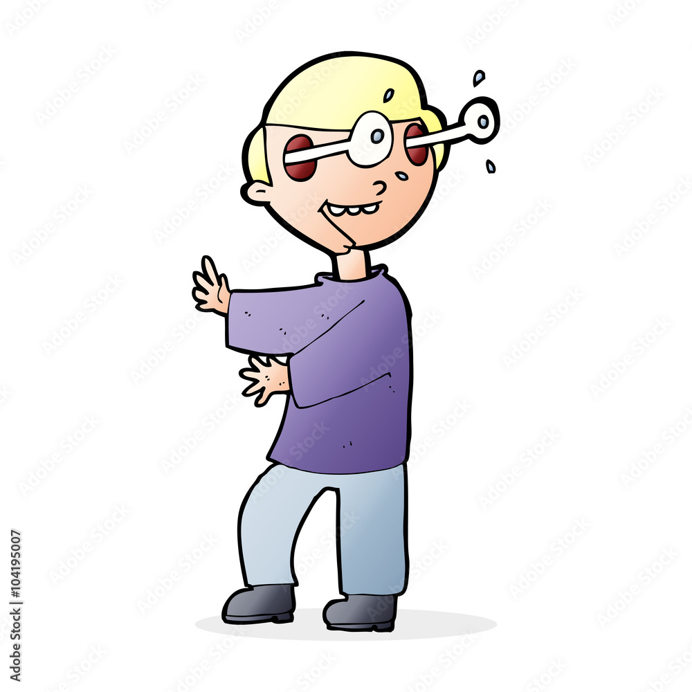 cartoon boy with popping out eyes cartoon boy with popping out eyes