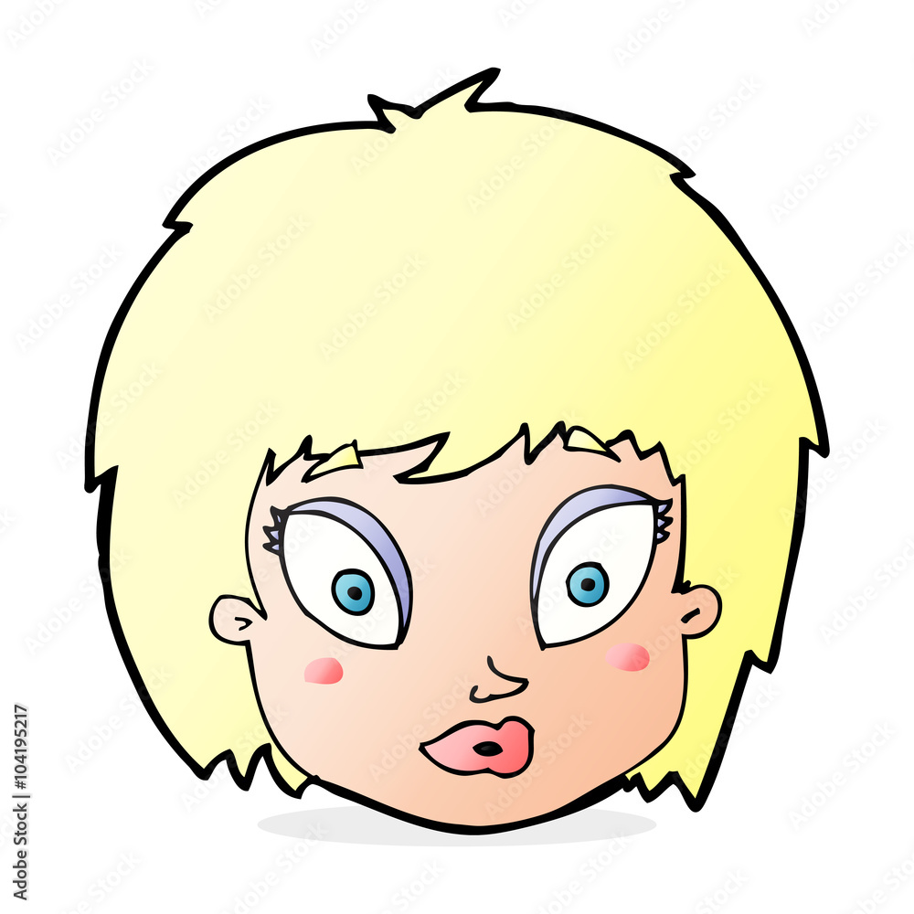cartoon surprised female face cartoon surprised female face