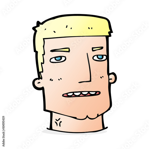 cartoon male head
