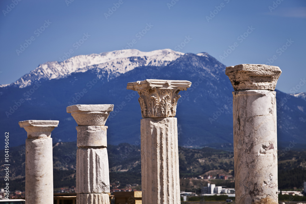Columns at Laodicea in Turkey