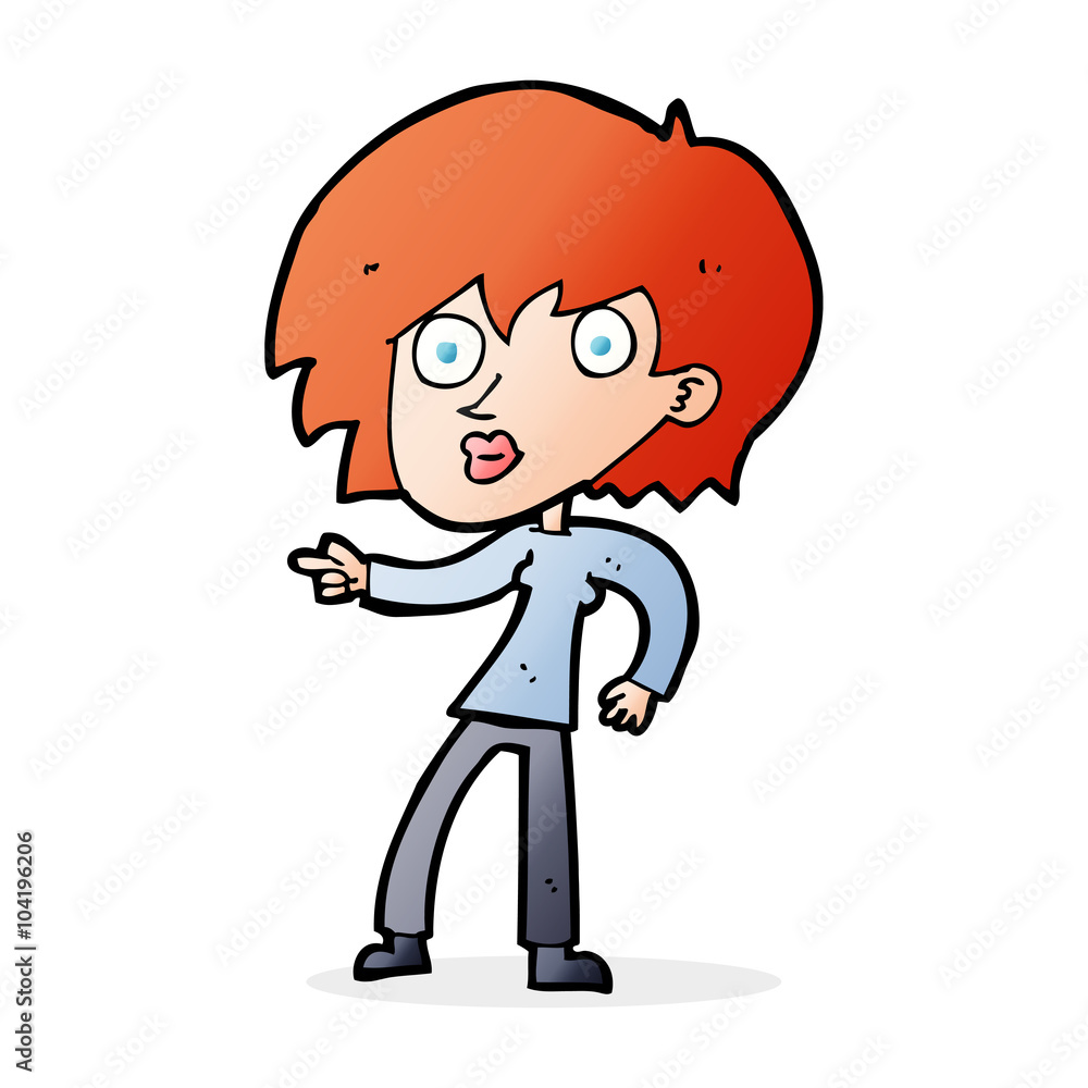 cartoon surprised woman pointing cartoon surprised woman pointing