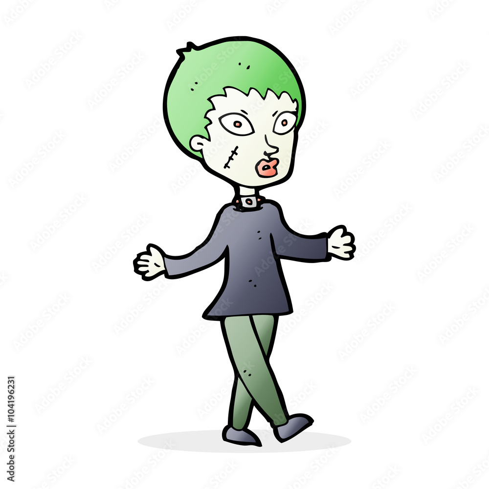 cartoon halloween zombie woman cartoon halloween zombie woman