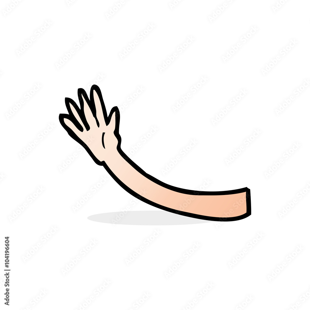 Obraz premium cartoon arm gesture