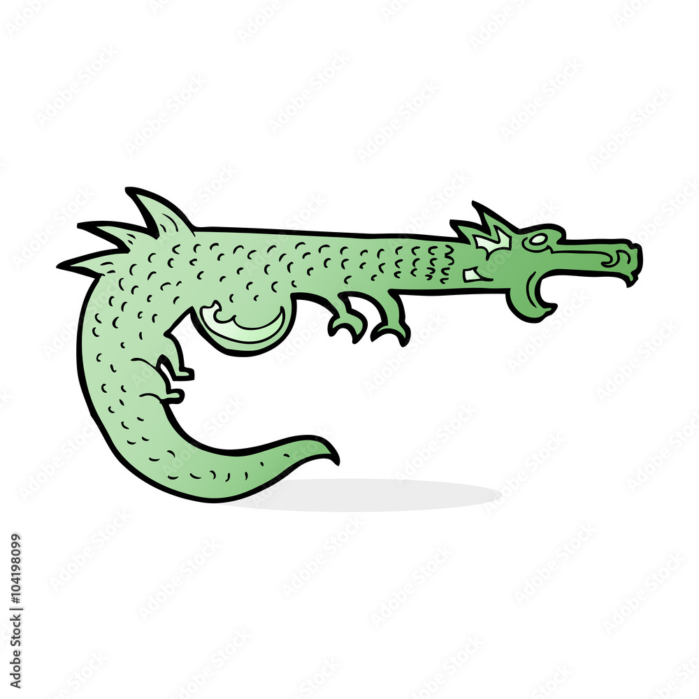 Fototapeta premium cartoon medieval dragon