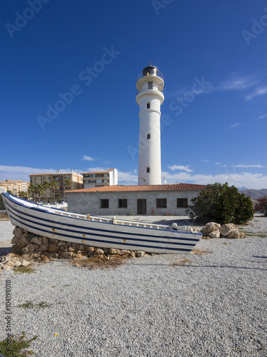 Leuchtturm Faro de Torrox bei Los Lanos, Urb. Centro International, Andalusien, Spanien, Europa photo
