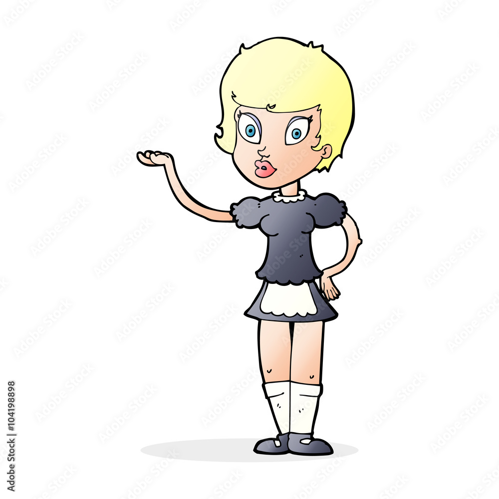 cartoon waitress cartoon waitress