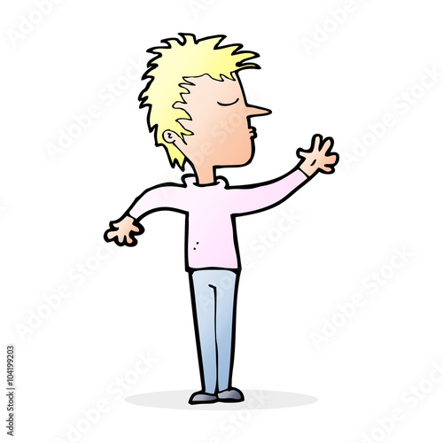 cartoon dismissive man