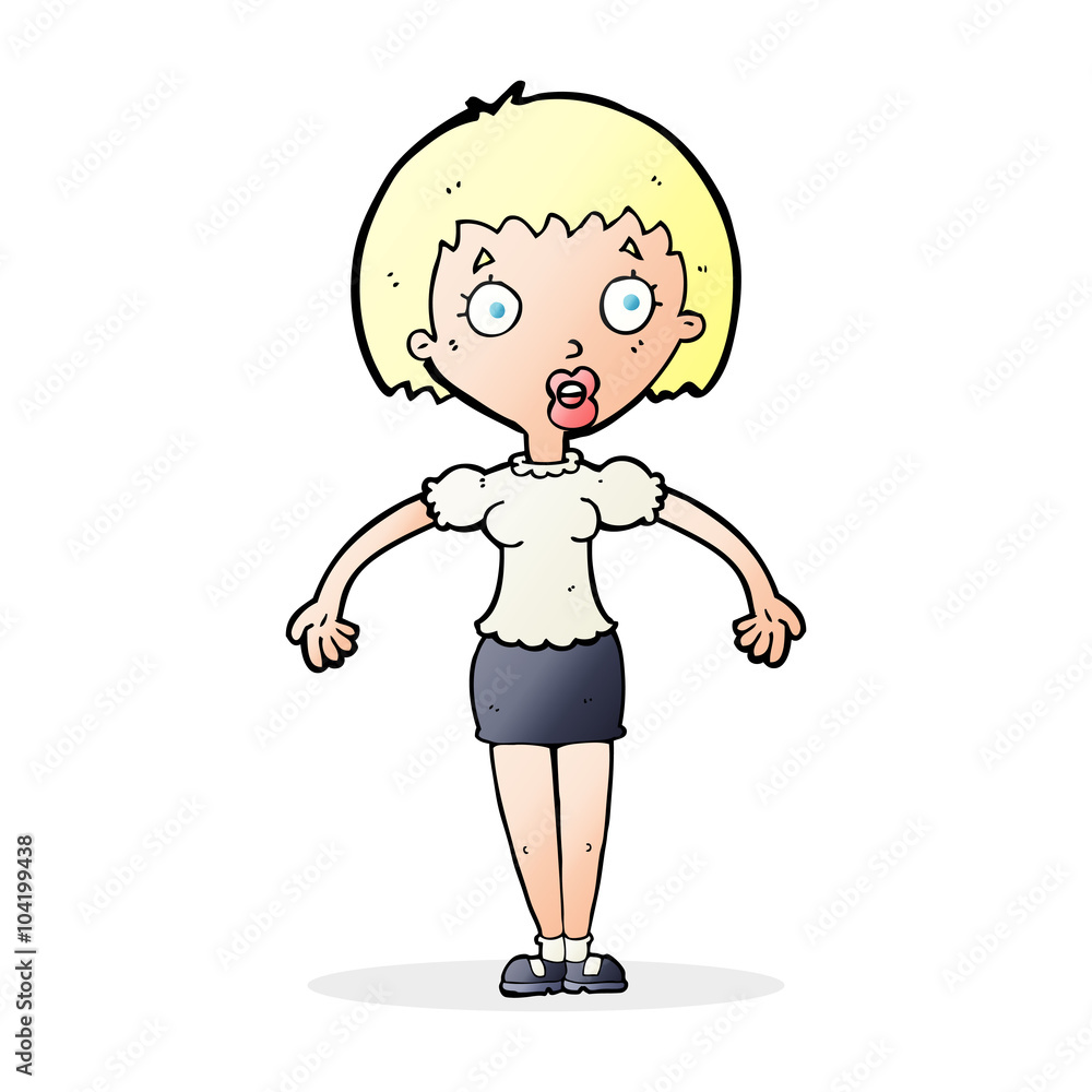 cartoon confused woman shrugging shoulders cartoon confused woman shrugging shoulders