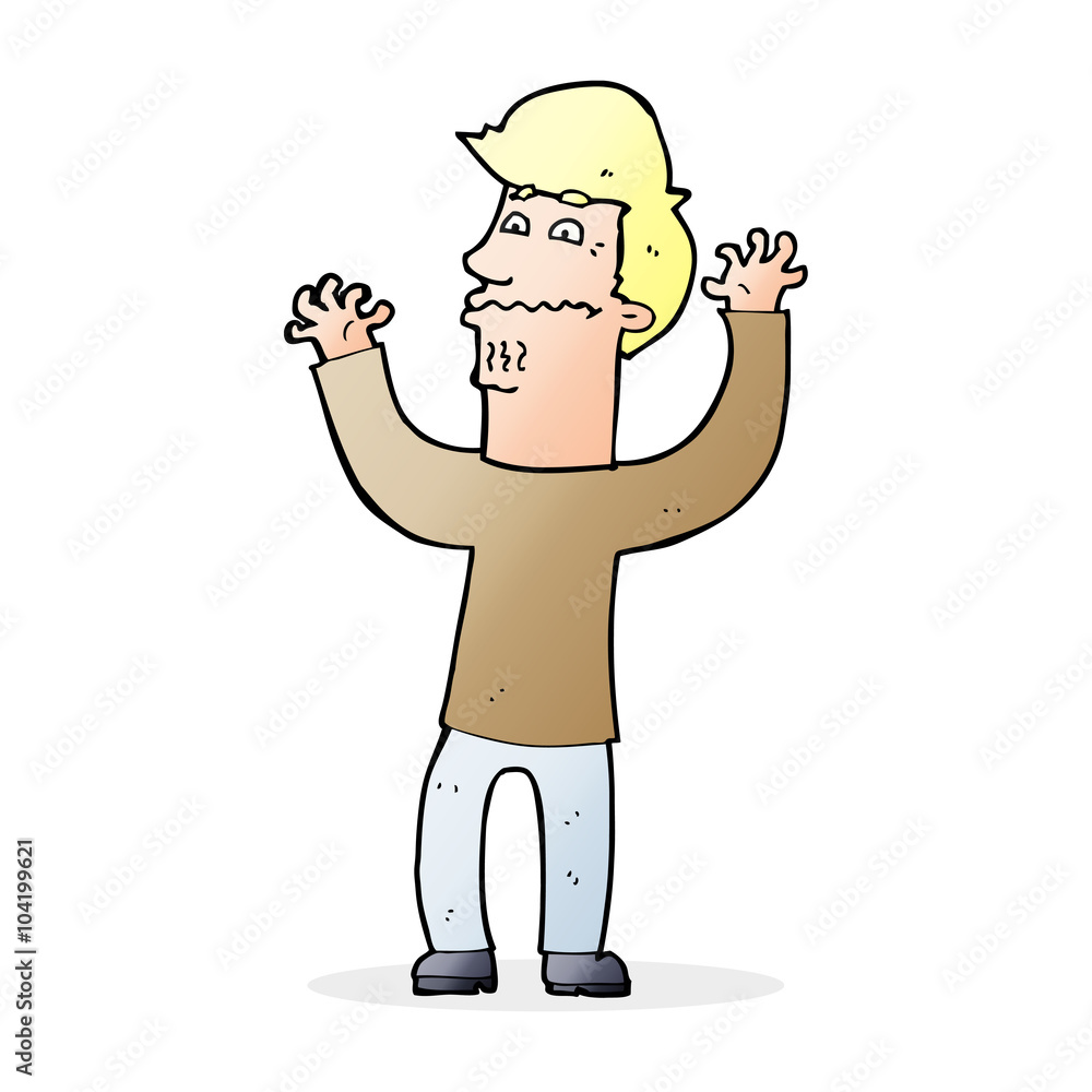 cartoon nervous man cartoon nervous man