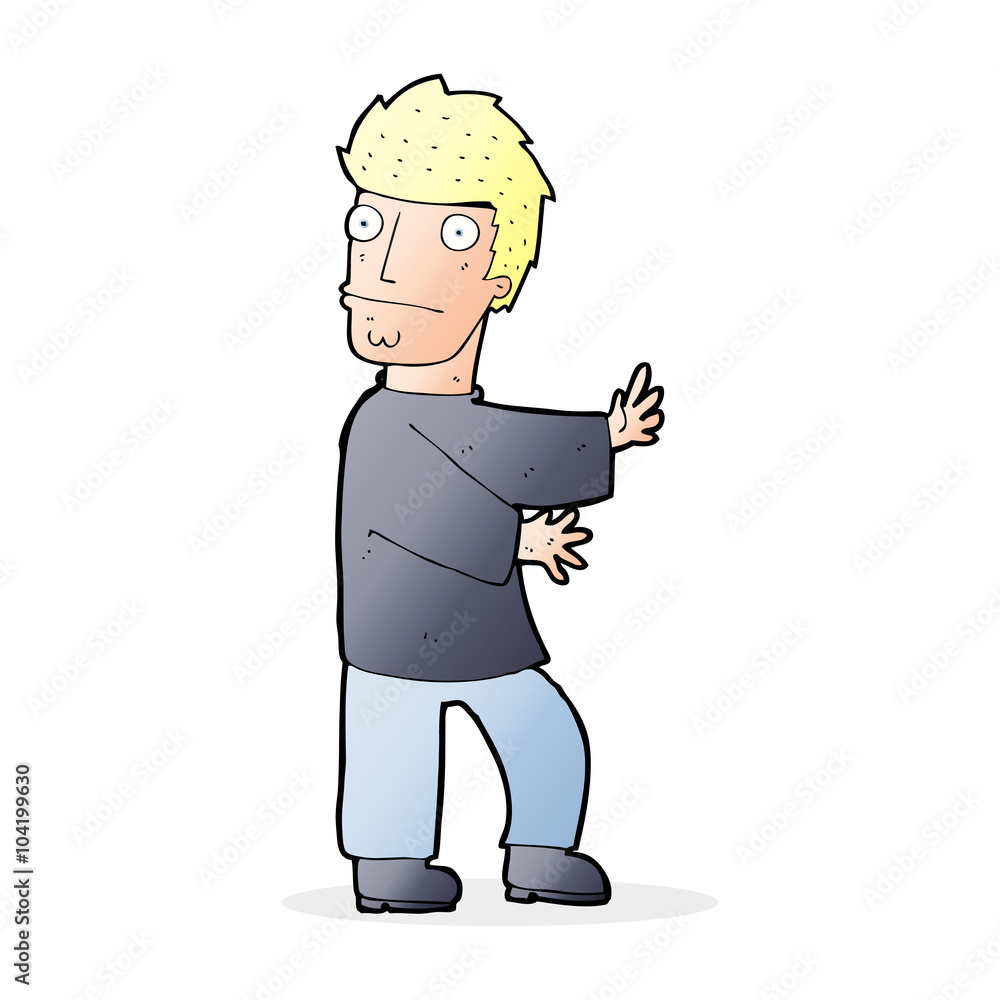 Fototapeta premium cartoon nervous man