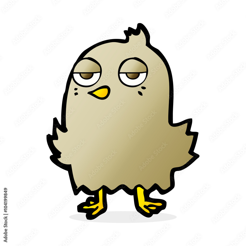 cartoon bored bird cartoon bored bird
