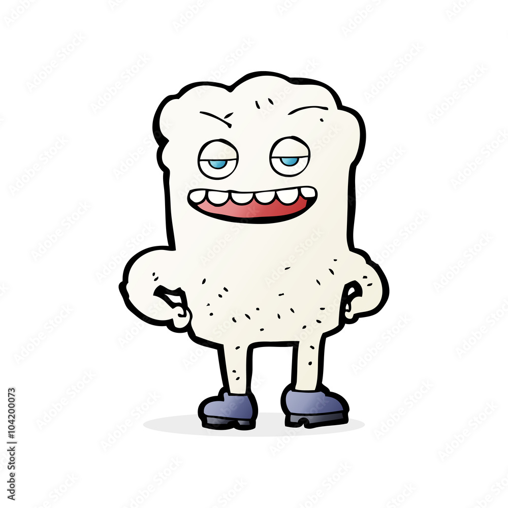 cartoon tooth looking smug cartoon tooth looking smug