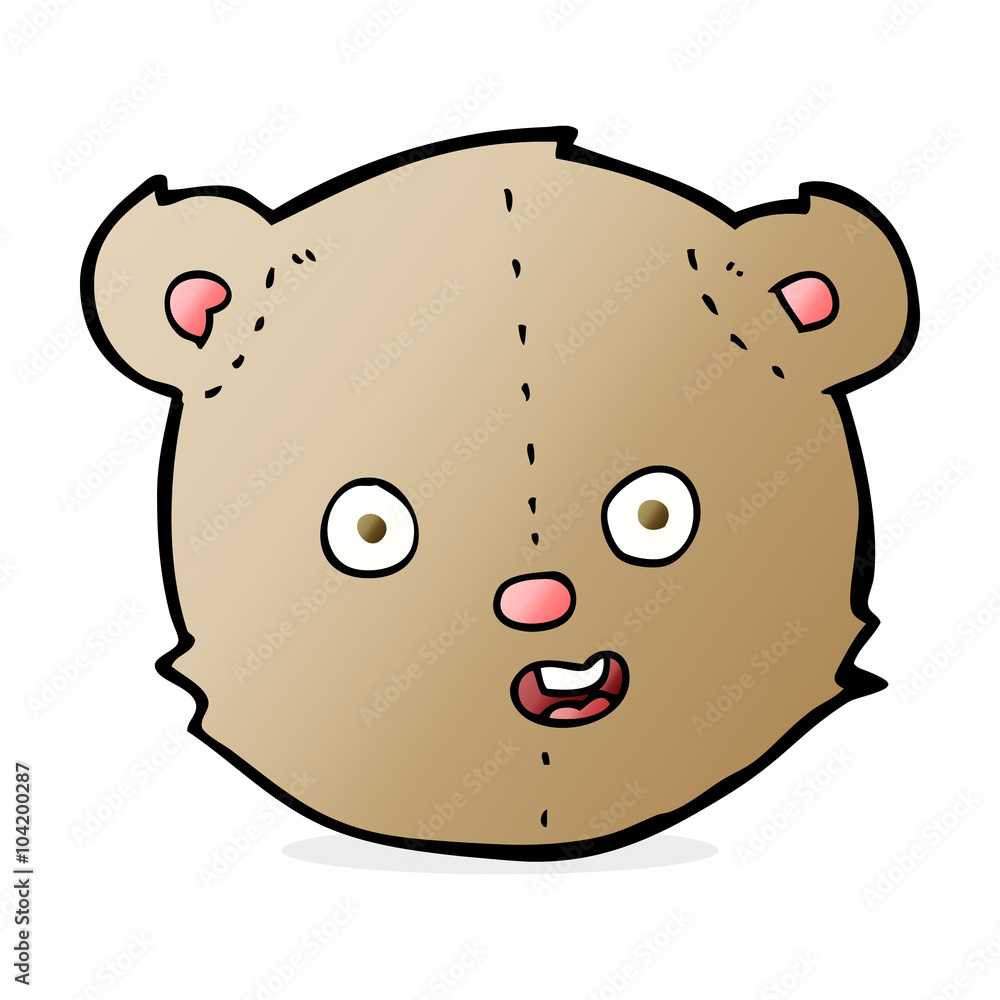 Obraz premium cartoon teddy bear head