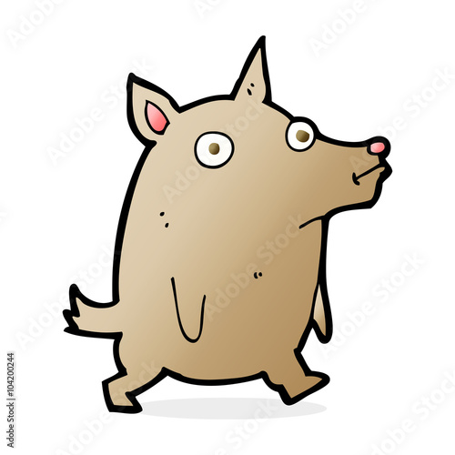 cartoon funny little dog