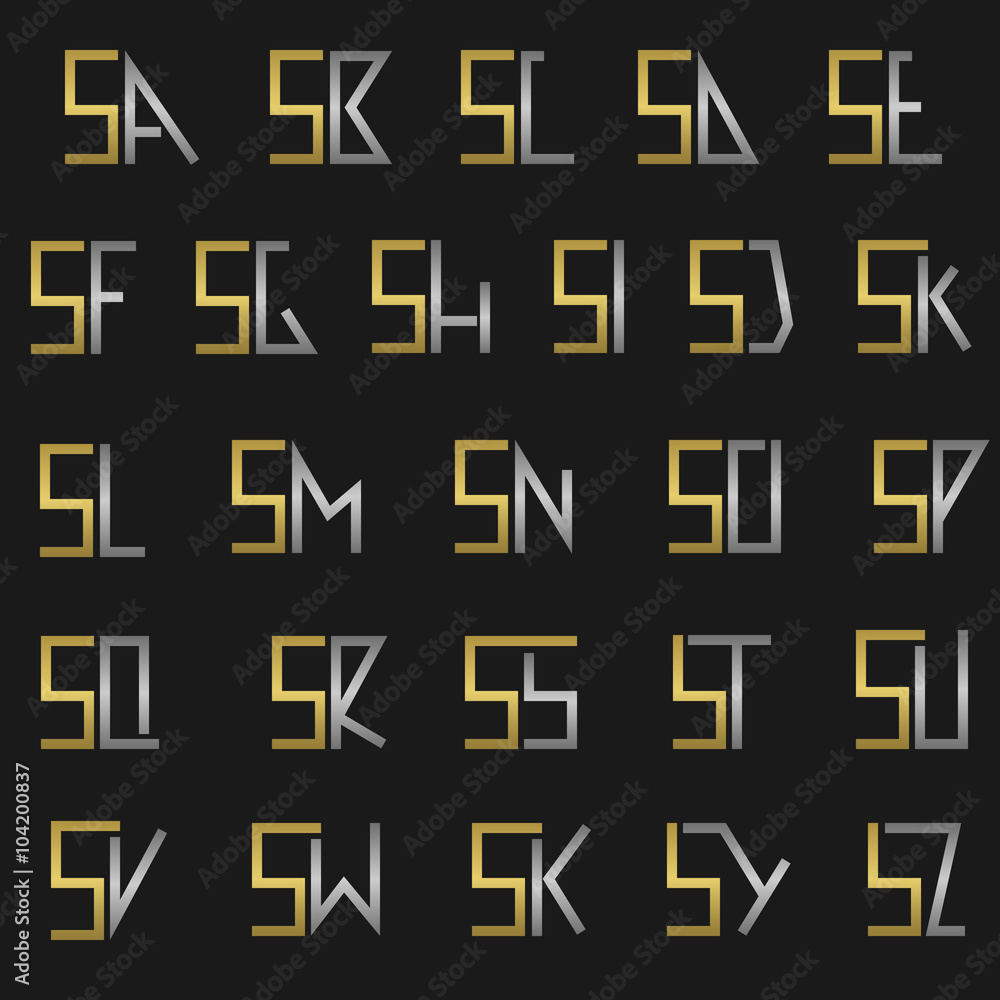 Letter S with alphabet Letter S with alphabet
