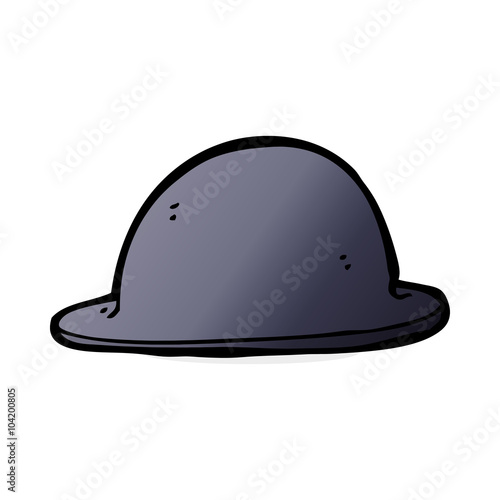 cartoon old bowler hat