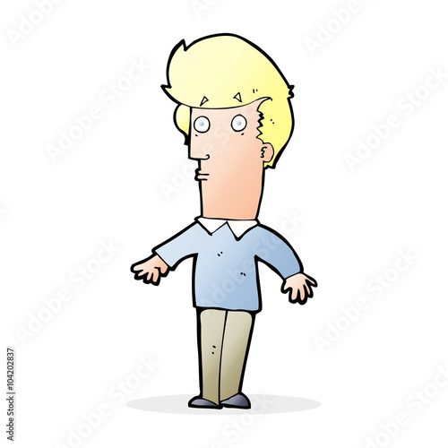 cartoon startled man