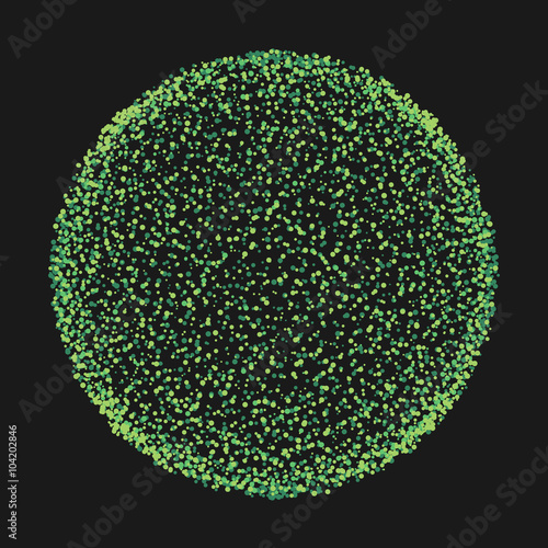 Scientific Background. Dotted Globe. Particles Or Microorganisms