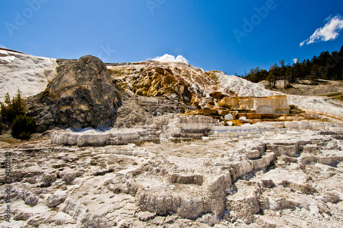 Mammoth Hot Springs Landscape in Yellowstone park