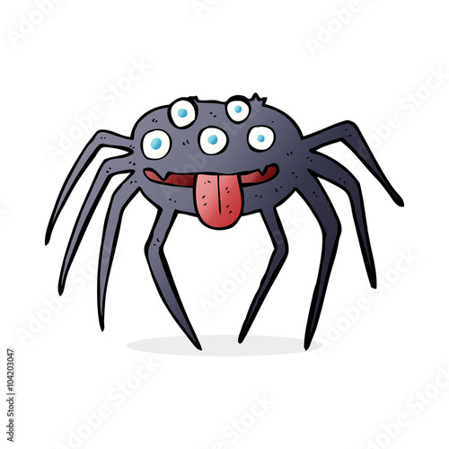 cartoon gross halloween spider