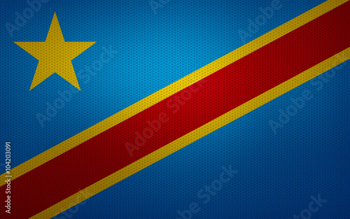 Closeup Democratic Republic of the Congo flag