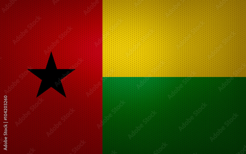 Closeup of Guinea Bissau flag Closeup of Guinea Bissau flag