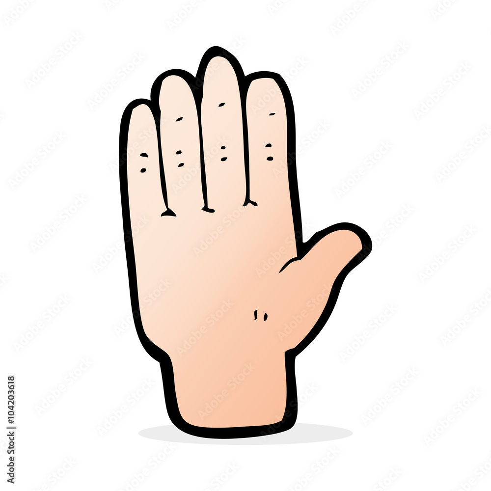 Obraz premium cartoon open hand