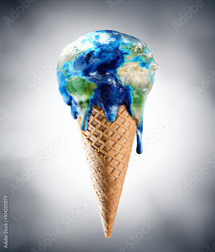 Ice Cream World - Climate Change Concept
 photo