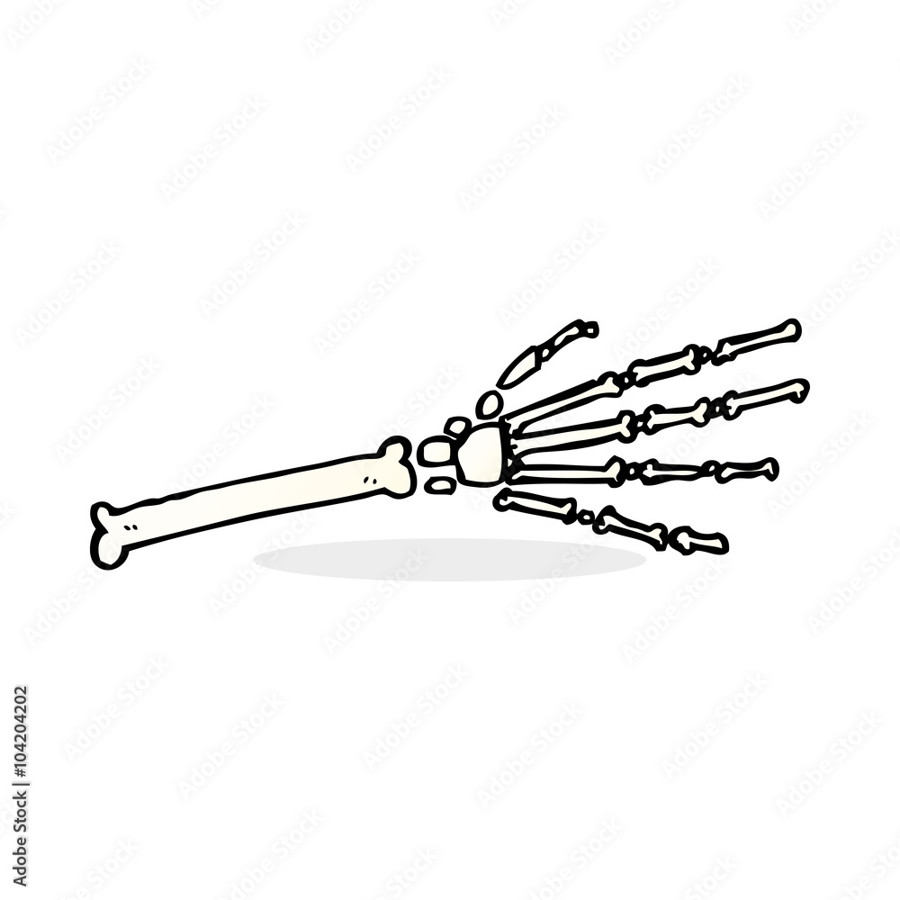 cartoon skeleton hand cartoon skeleton hand