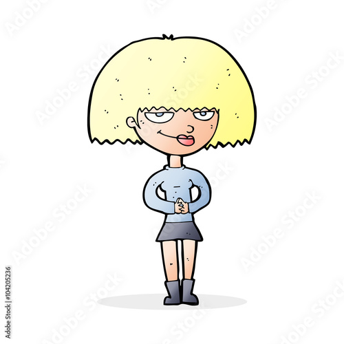 cartoon sly woman