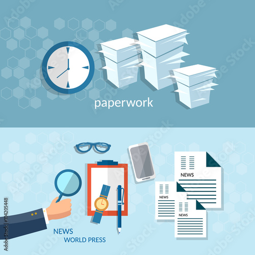 Office work paperwork