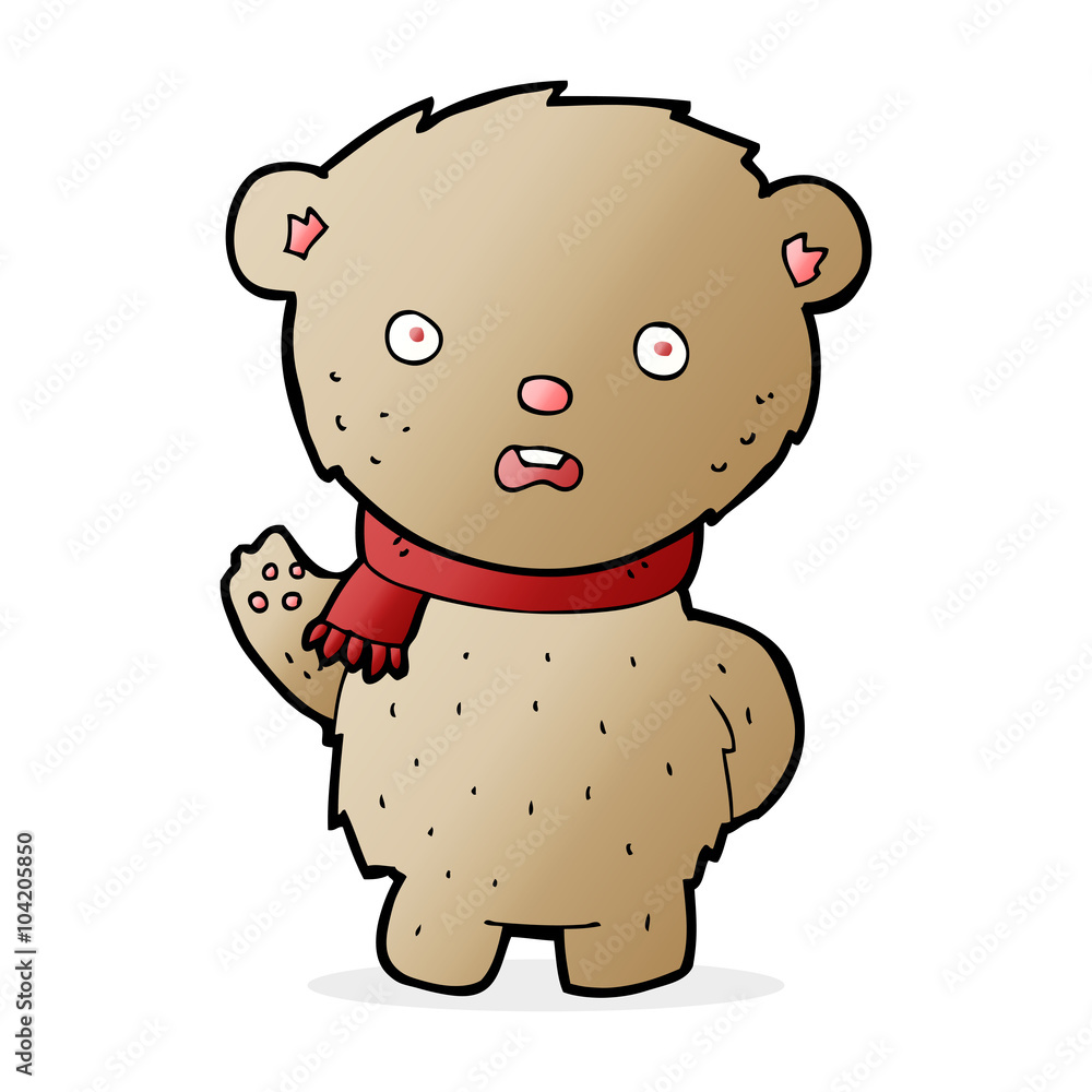 cartoon teddy bear wearing scarf cartoon teddy bear wearing scarf