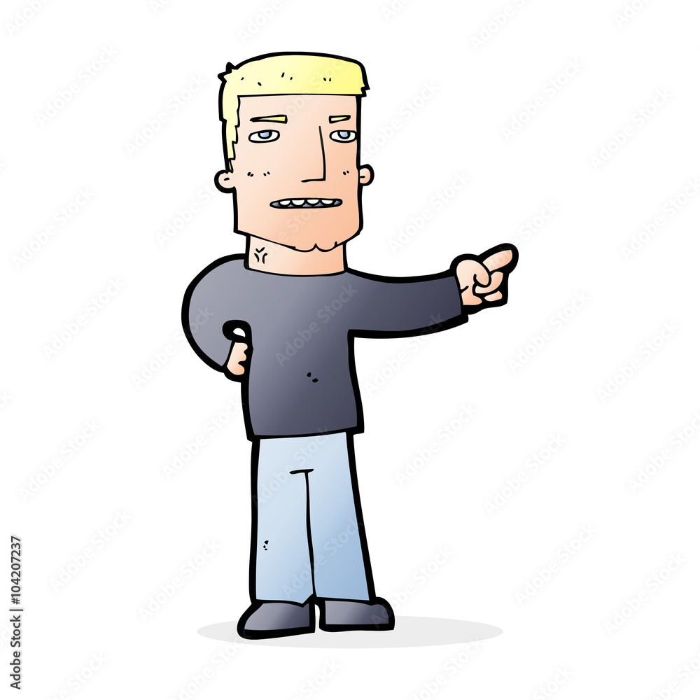 cartoon man pointing cartoon man pointing