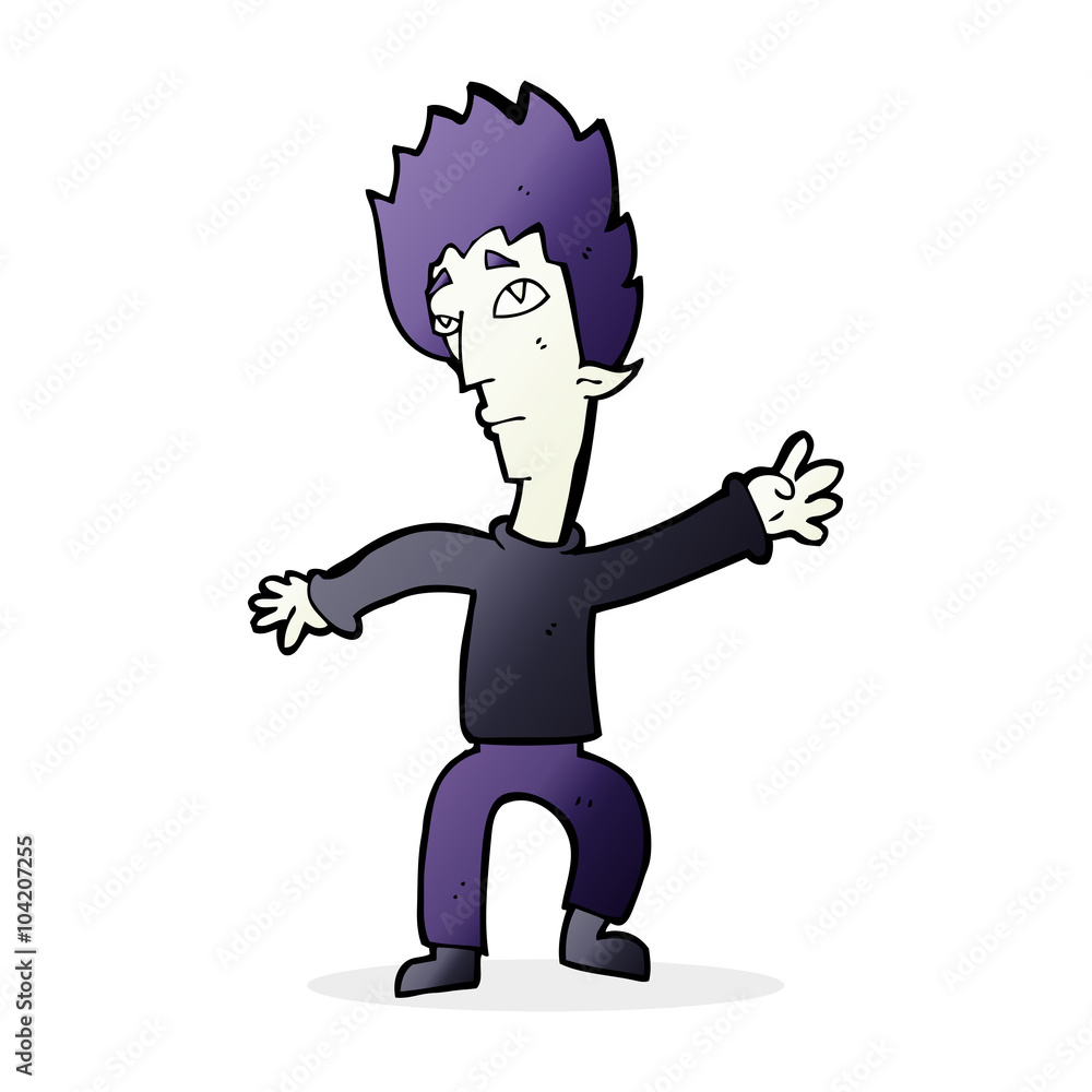 cartoon vampire man