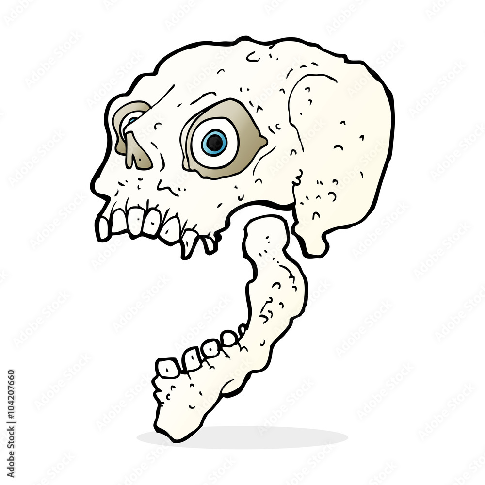 cartoon scary skull cartoon scary skull
