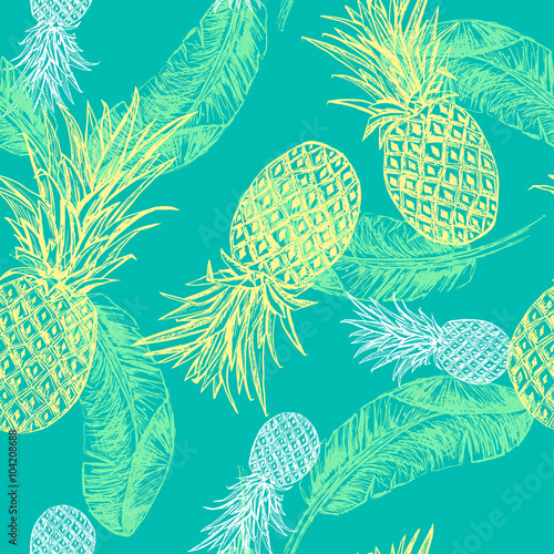 Tropical seamless pattern