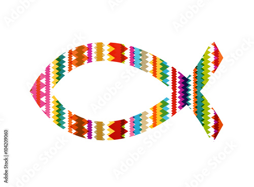 Christian fish abstract vector background concept