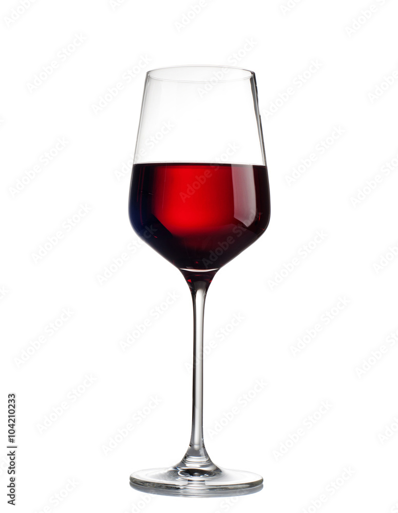 Red wine in a glass isolated on white background Red wine in a glass isolated on white background