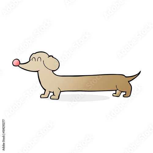 cartoon dachshund