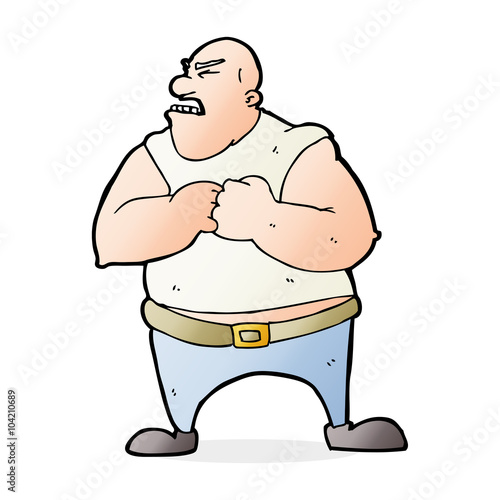 cartoon violent man