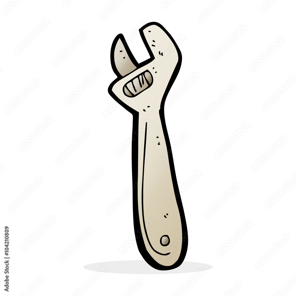 cartoon adjustable spanner cartoon adjustable spanner