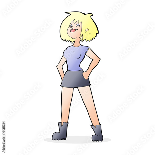 cartoon capable woman