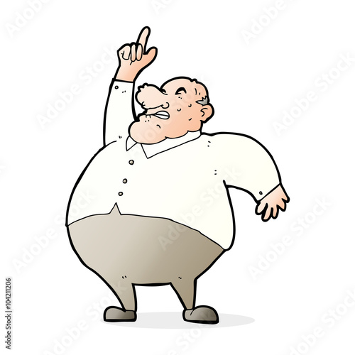 cartoon big fat boss