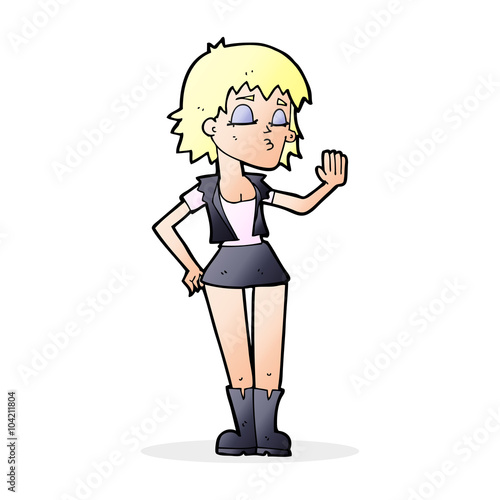 cartoon cool girl