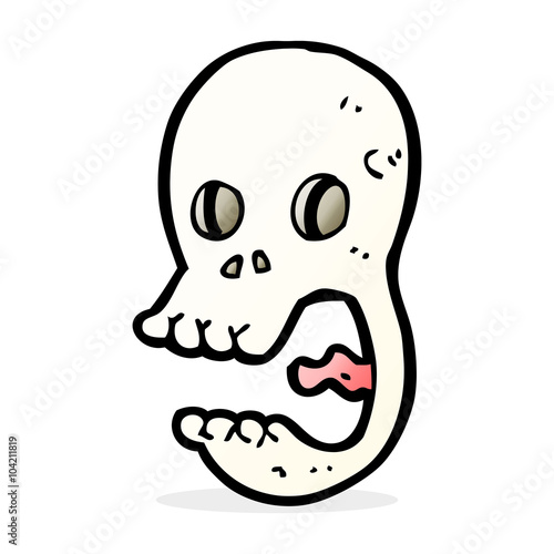 funny cartoon skull