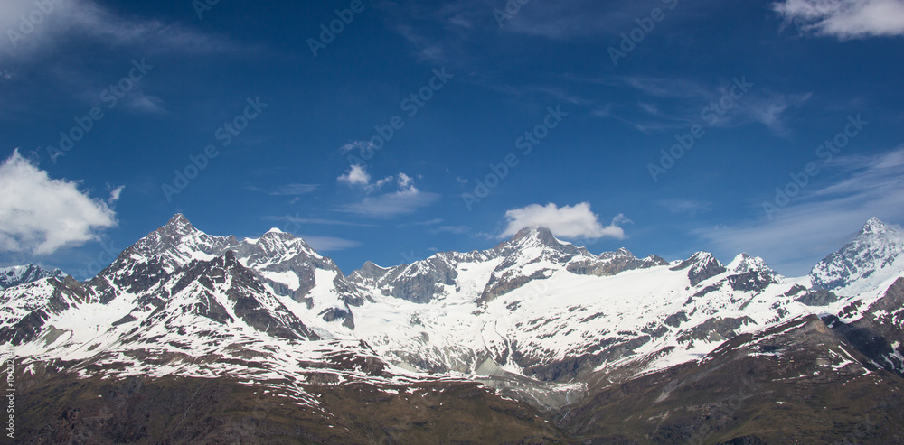 Glacier at gornergrat station, zermatt, switzerland