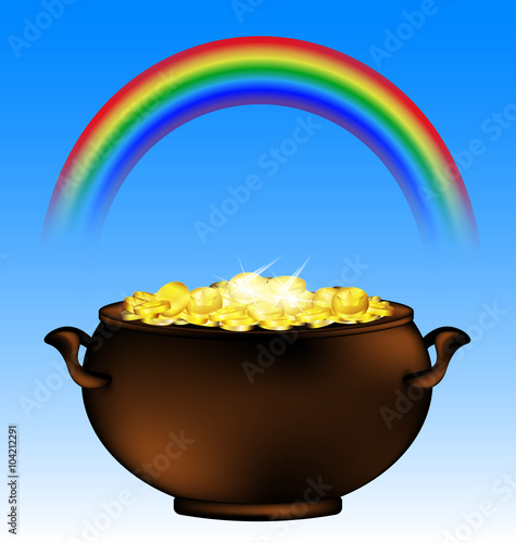 rainbow and pot of gold