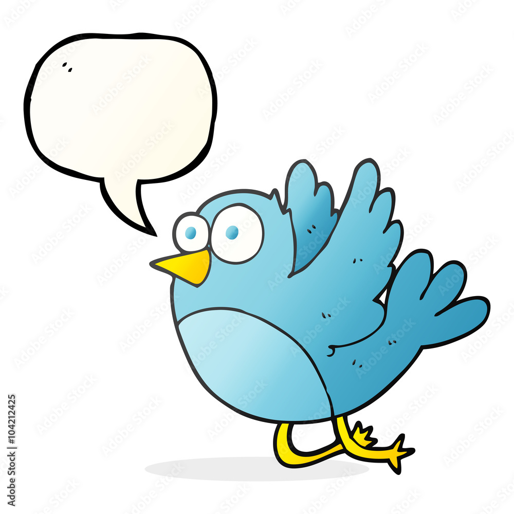 speech bubble cartoon bird speech bubble cartoon bird